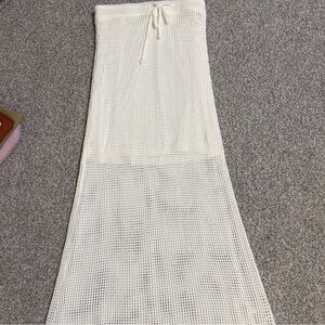 White Crochet Maxi Skirt